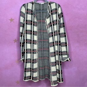 JJ Perfection Women's Open Front Duster Knit Cardigan Medium